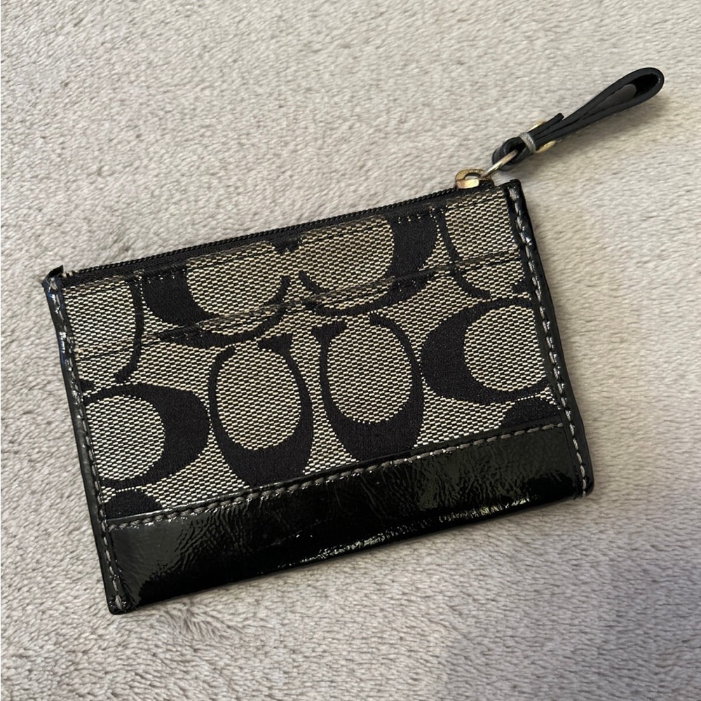 Coach Mini Skinny Black Wallet